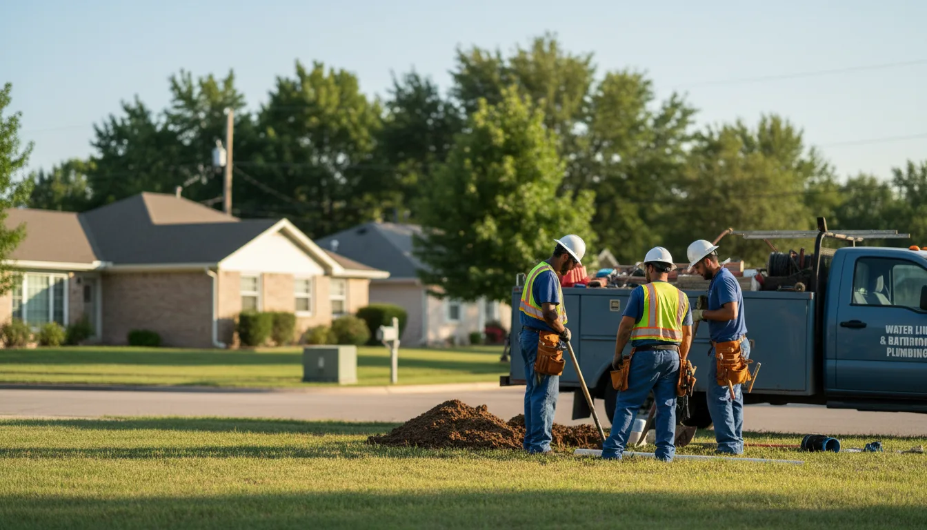 Residential water line and bathroom plumbing service in Englewood, TN